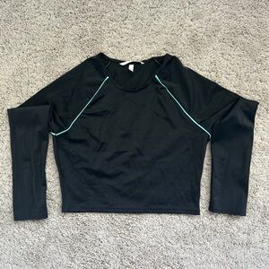 Victoria's Secret Black Athletic Crop Top Tee